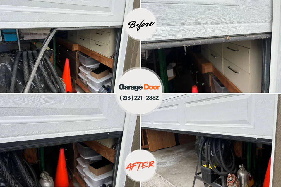 Before and after: garage door repair Somers Point, NJ